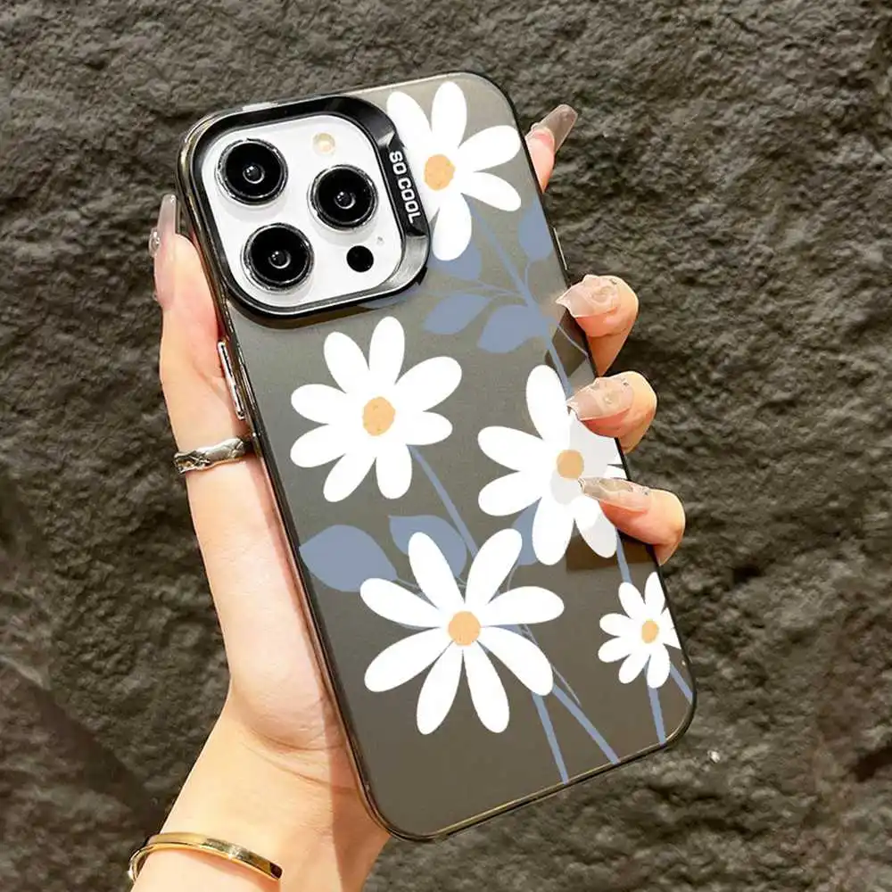 For Infinix Smart 8 / 8 Plus HD Smart 7 X6515 Case Soft Silicone IMD Flower Phone Case For Infinix Smart 5 6 X657C X657B Cover