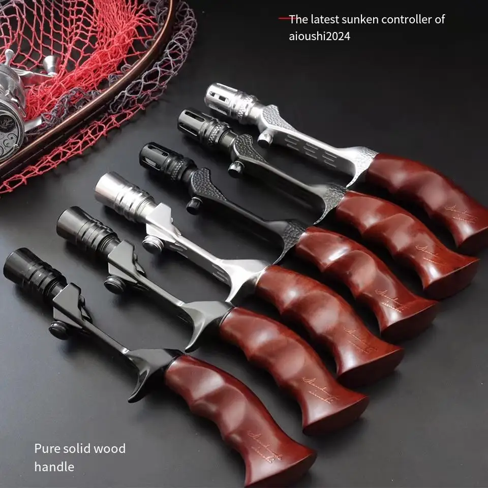 

Solid wood handmade lure rod sinking handle, micro object tinplate handle, pure CNC machined grip