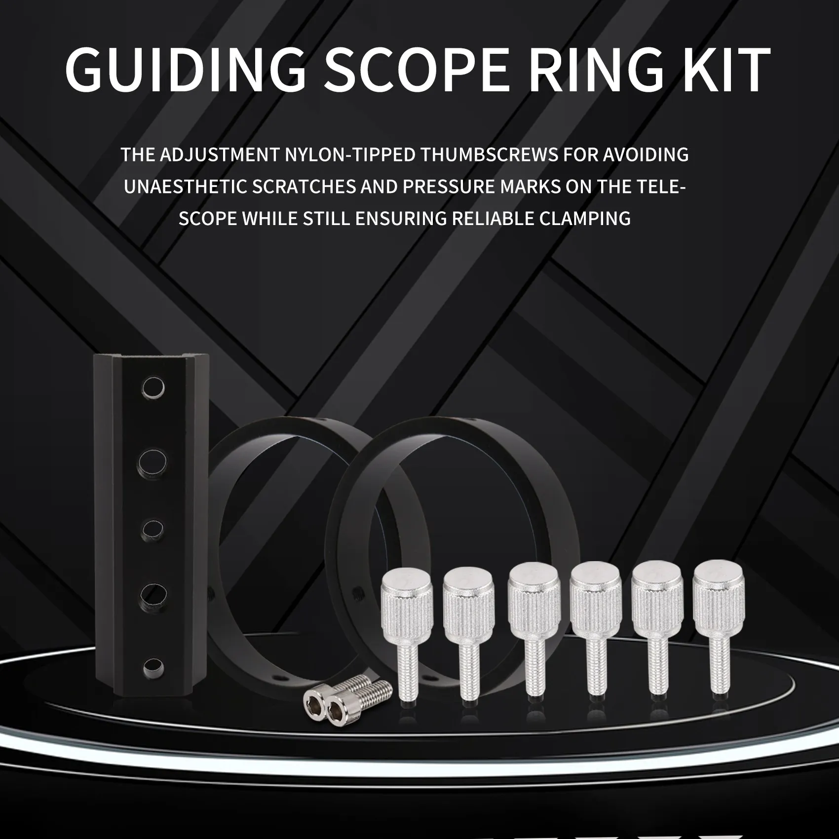 Guiding Scope Ring Kit for Telescope Tube Diameter or Finders 43mm to 70mm for Astrophotography