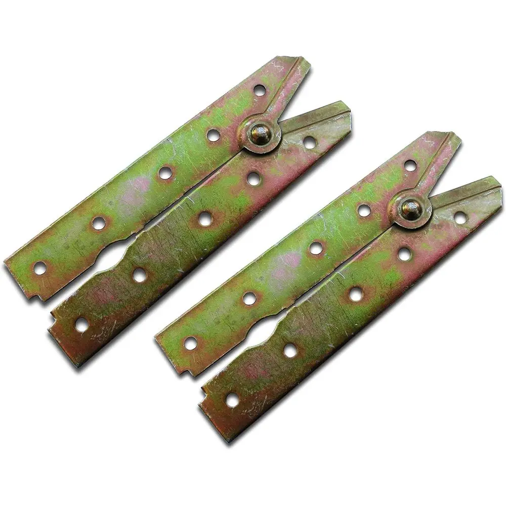 طقم مفصلات خشبية محورية للسلم مع براغي لدوران القضيب على شكل حرف V، ملحقات مكونة من قطعتين