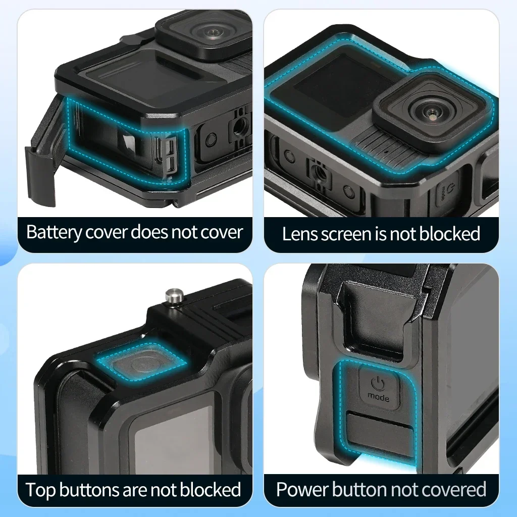 

For GoPro Accessories Protective Frame Case Camcorder Housing Case for GoPro 13/12/11 Action Camera