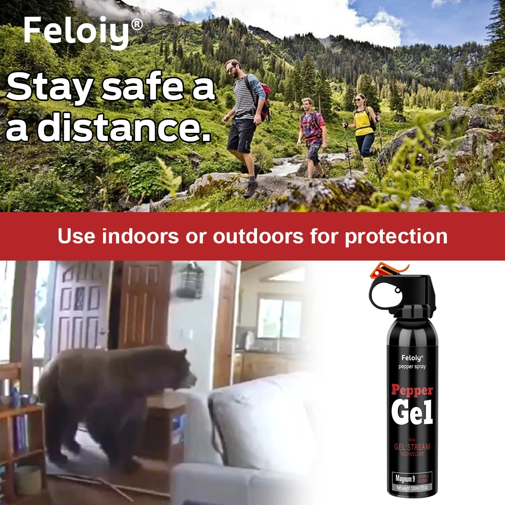 Defense Spray - Maximum Strength 2.0% Capsaicin, Protect Personal Safety, Suitable for Hiking, Mountaineering, and Traveling