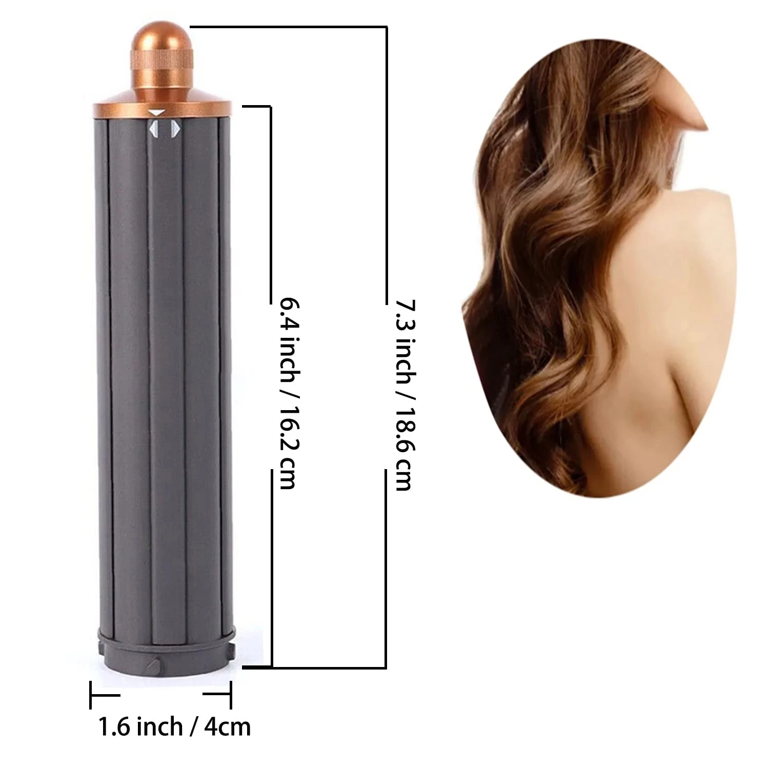 40MM/18.6cm Long Hair Curling Barrels For Dyson Airwrap Hair Curler Nozzle Anti-Flying Nozzle HS01 HS05 Curling Hair Accessories