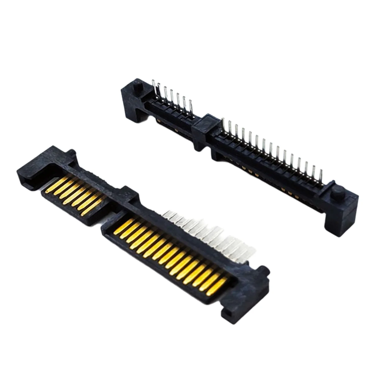 

ABLG 100pcs SATA 7+15 22 Pin Straight Male Interface Socket Connector Port for Hard Drive HDD 22P