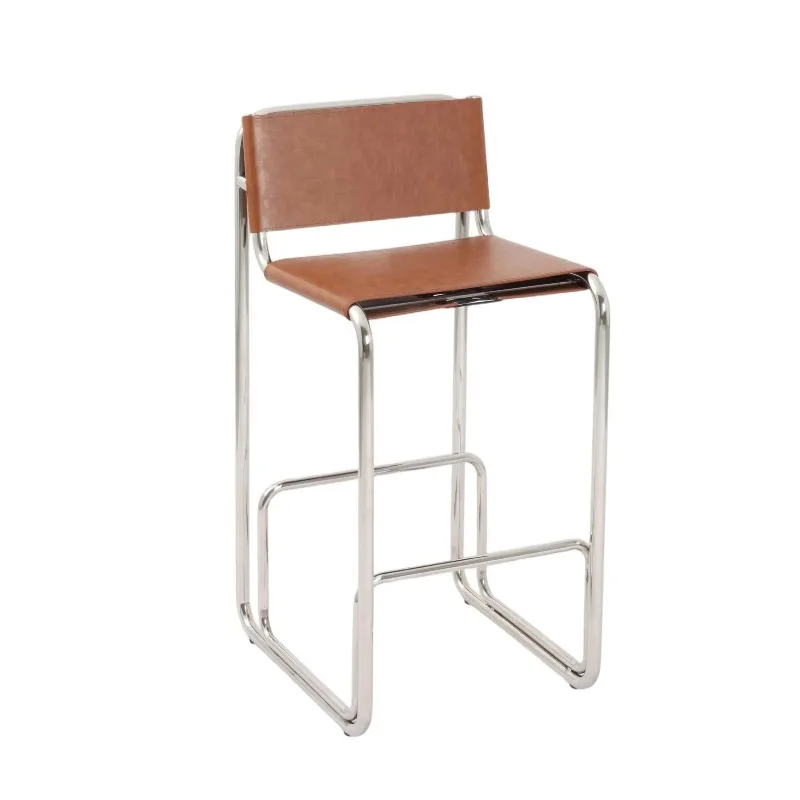 Minimalist Bauhaus-style Floating Stainless Steel bar Stools Perfect for Kitchen Islands Small Home Bars