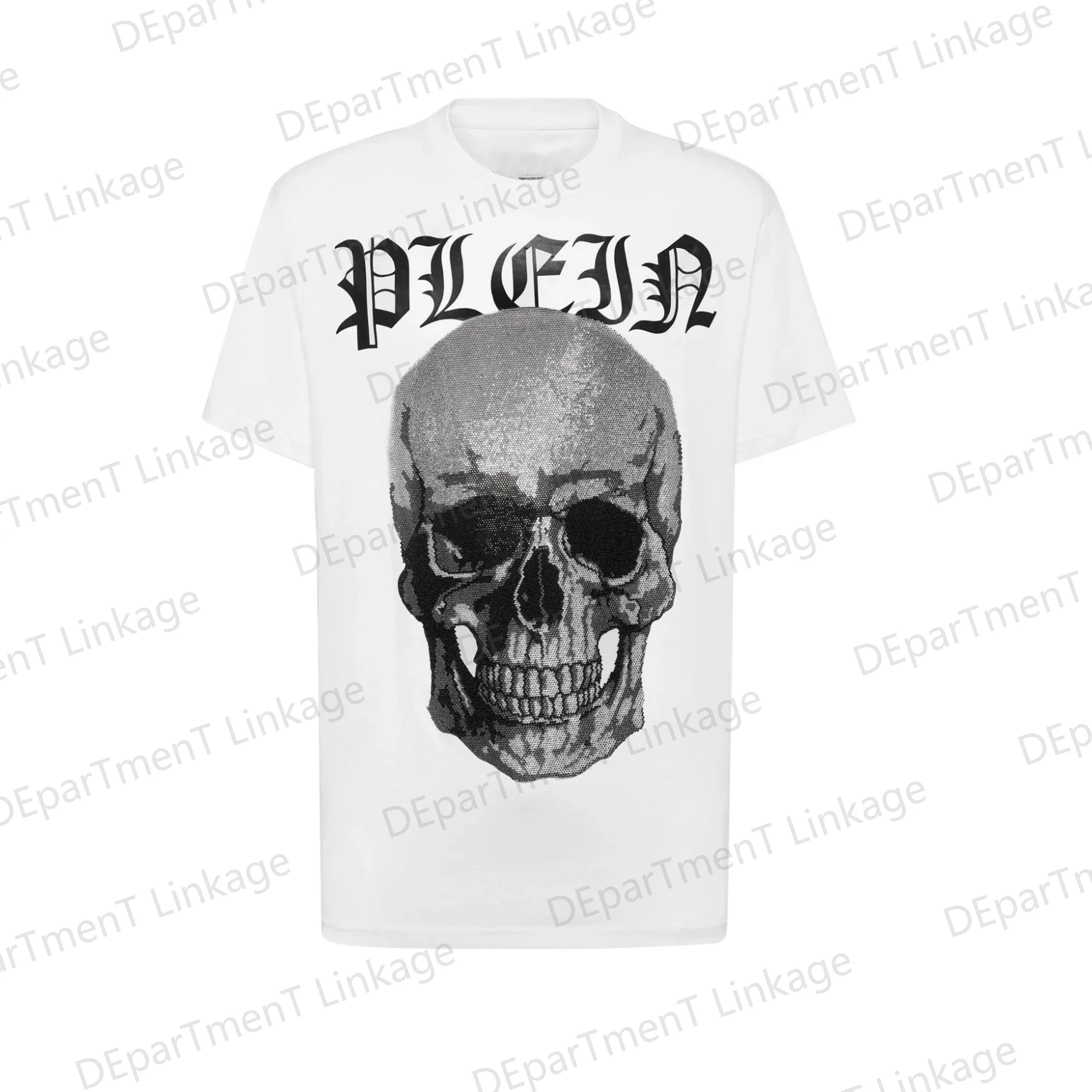 2024 New Classic Crystals Skull Short Sleeve T-shirt Luxury Brand Slogan PhilippS-Pleins Cotton Tee