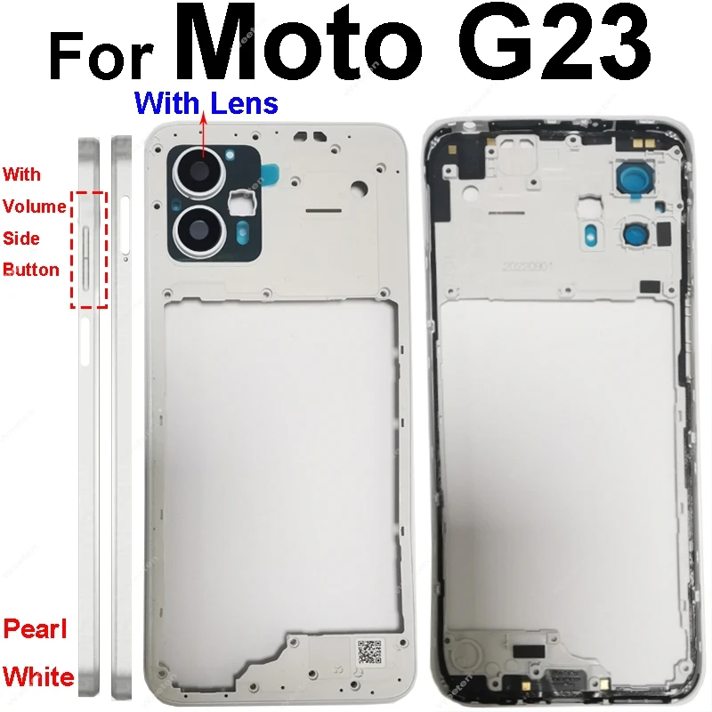 Middle Frame Cover For Motorola MOTO G13 G23 Middle Frame Bezel with Lens Frame Replacement Repair Parts