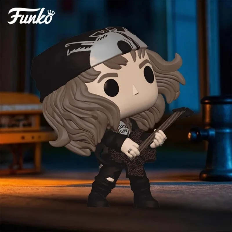 Edición genuina FUNKO POP 《Stranger Things: Eddie, Dustin, Eleven 》 decoración de escritorio de acción, modelo de adorno, juguetes, modelo coleccionable