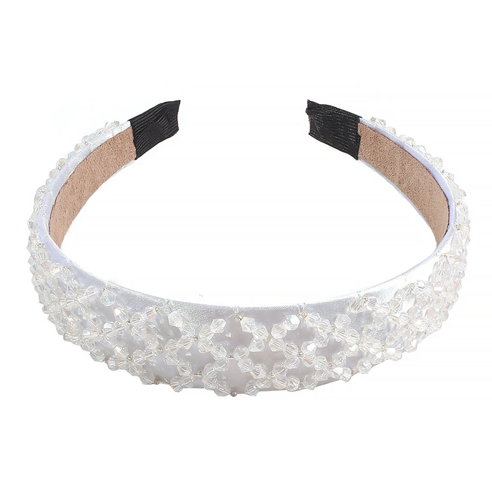 

Crystal Hair Hoop Elegant Beaded Women Headb Fashion Girls Hairstyle Party Wedding Accessories Hair Tool Styling