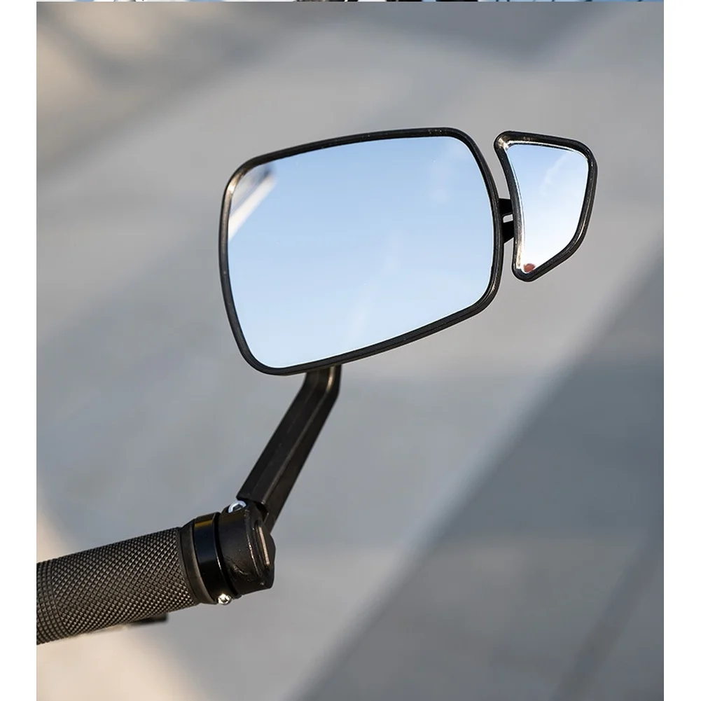 Adjustable Dual Lens Bike Handlebar End Mirror 360 Degree Aluminum Alloy Rearview Cycling Safety Accessory For Mountain Road