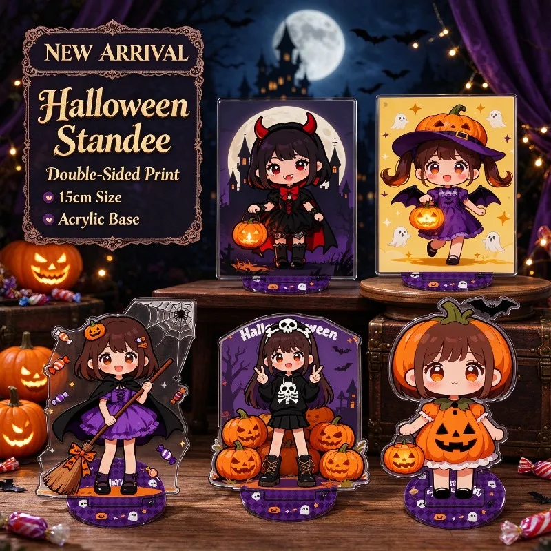 Hot New Arrival Halloween Gift Acrylic Desktop Standing Sign Tabletop Decoration Self‑made Collectible Toy Ideal Gift for Fans