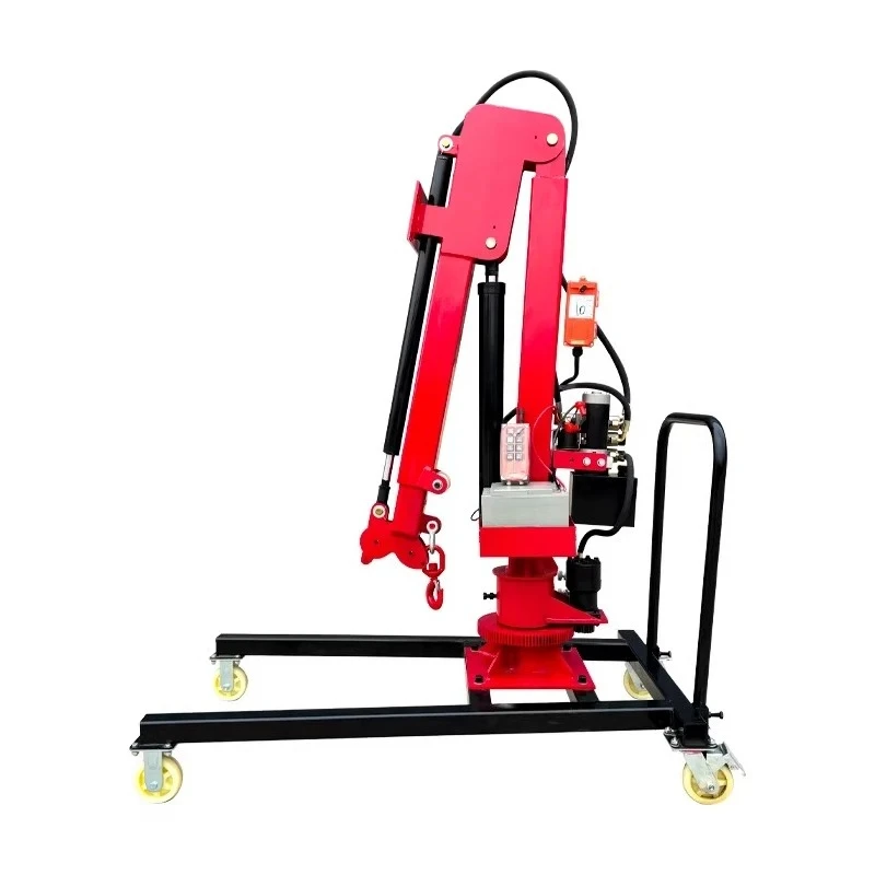 

Industrial Mobile Hydraulic Crane, 1 Ton Electric Lifting Device with Remote Control for Truck, Workshop & Construction