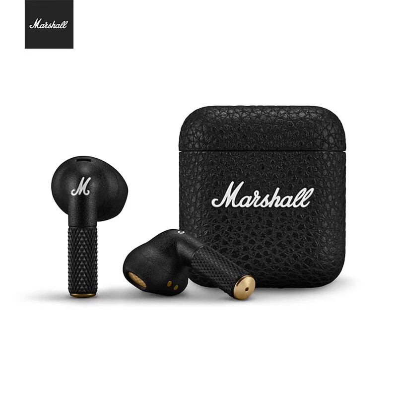 Беспроводные Bluetooth-наушники Marshall MINOR III TWS с активным шумоподавлением, увеличенным радиусом действия, оригинальные, черные, в подарок, для активного отдыха и фестивалей