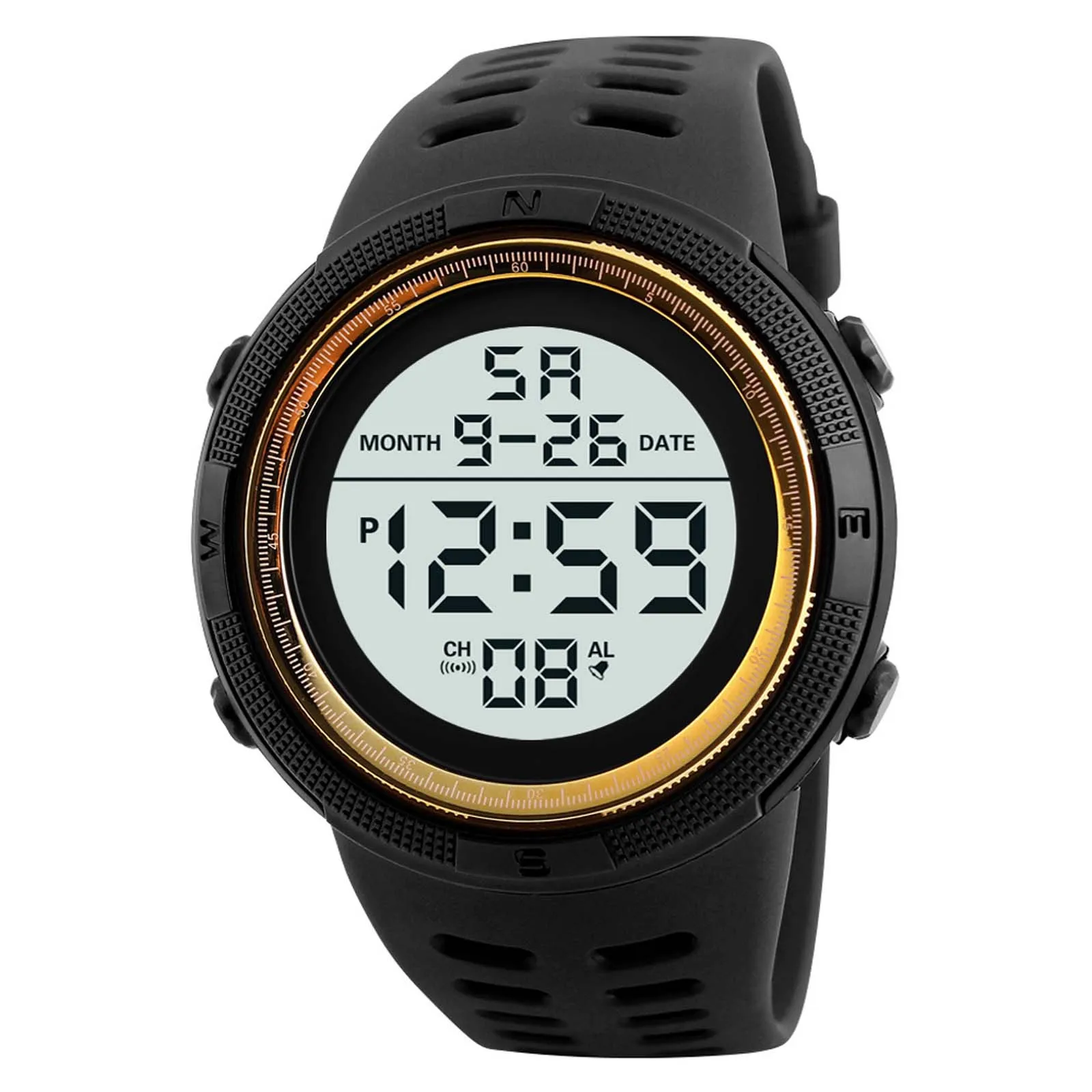 Reloj Digital Led de lujo para hombre, cronógrafo electrónico con fecha, minimalista, fino, a la moda, para exteriores