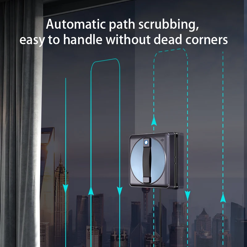 Умный электрический пылесос с четырьмя насадками, робот-пылесос, автоматическая четыре автоматическая мойка окон с распылением воды для эффективной уборки