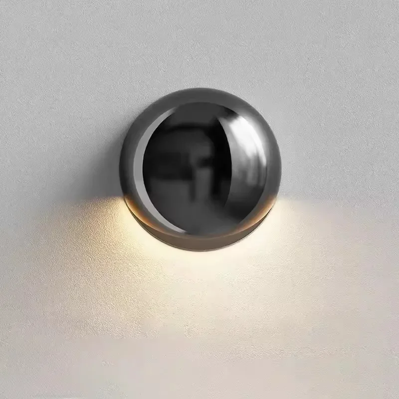 

Delicate Creative 5W LED Simple Round Wall Light Bedroom Lamp Living Room Background Wall Light Entrance Stairway Hallway Light