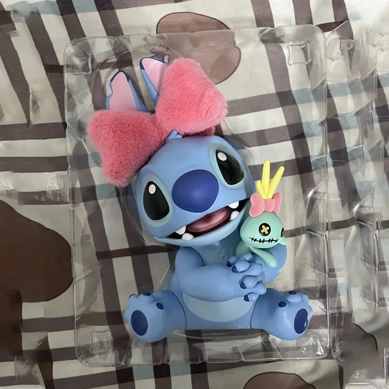 Disney Interstellaire Baby Lilo & Stitch Sweet "knuffel" Hit Thema Cartoon Pop Boog Knoop Actiefiguren Speelgoed Verjaardag Verrassingsgeschenken