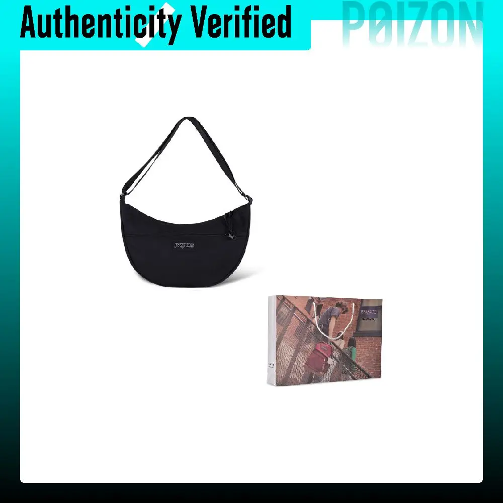 JanSport Fabric Shoulder Bag Regular Unisex Black/Ecru/Neon Green JS0A897G008 - view 2