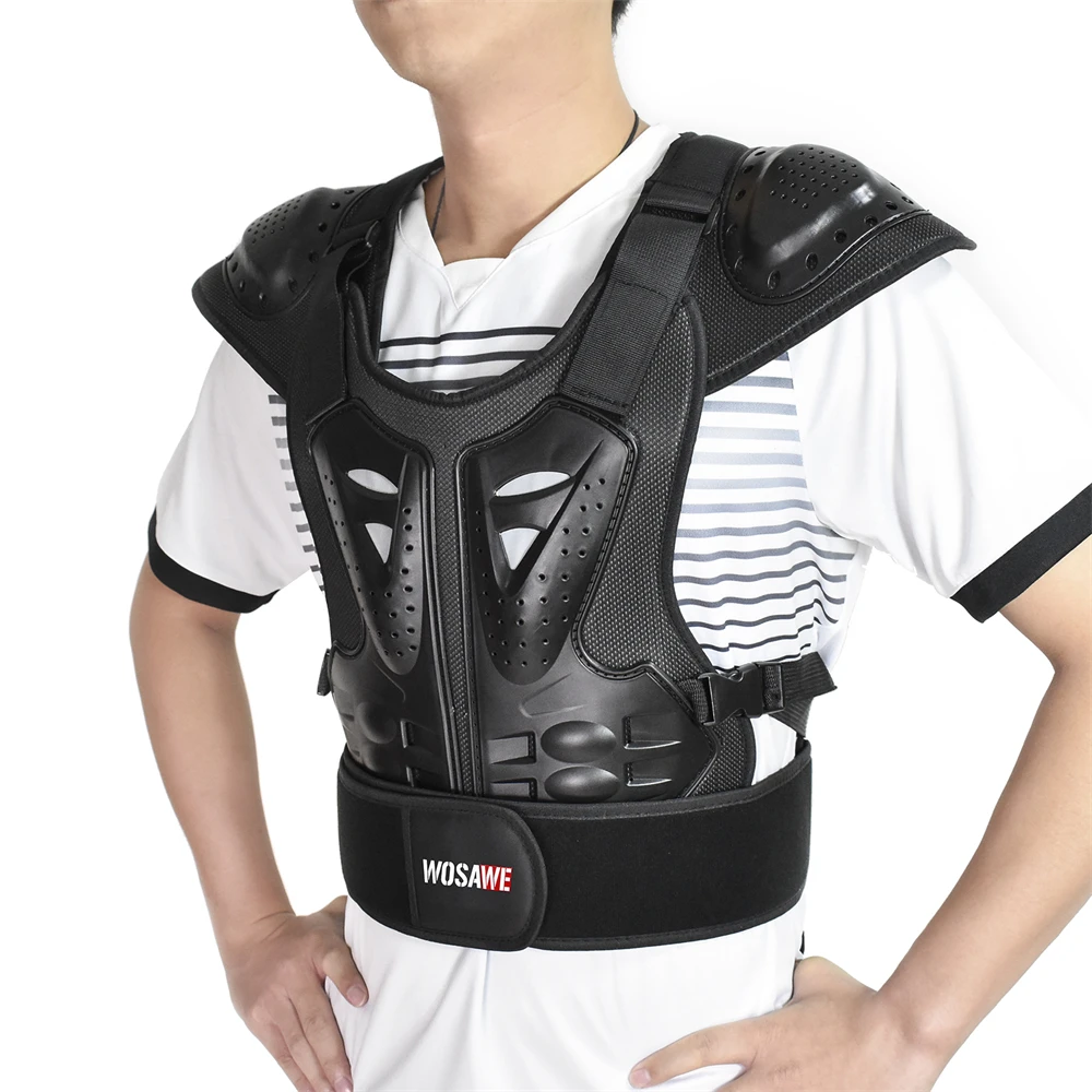 WOSAWE Adult Motorcycle Armor Vest Chest  Back Spine Support Body Protective Gear Motocross Snowboarde Skate Racing Skateboard image 2