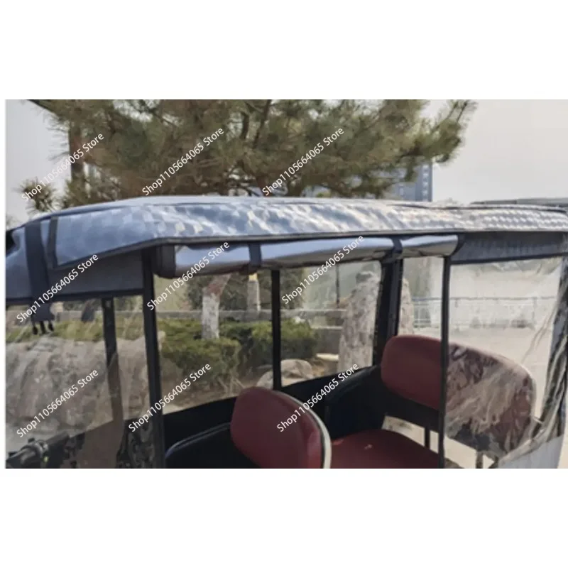 for Electric Tricycle Rain Curtain Integrated Shed Windshield Cover Warm Weather Protection Tarpaulin Car Clothes Accessories