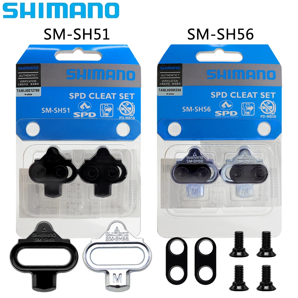 SHIMANO SH51 SH56 SPD Cleats Single Multi-directional Release Type for SPD MTB Bike Pedal Cleats for M520 M515 M505 M545 M540