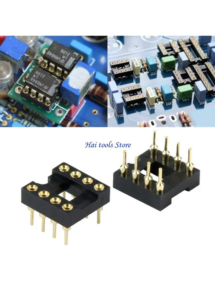 X37E DIP8 Chip IC Socket Heat Resistant Design for DIY Projects Laboratories