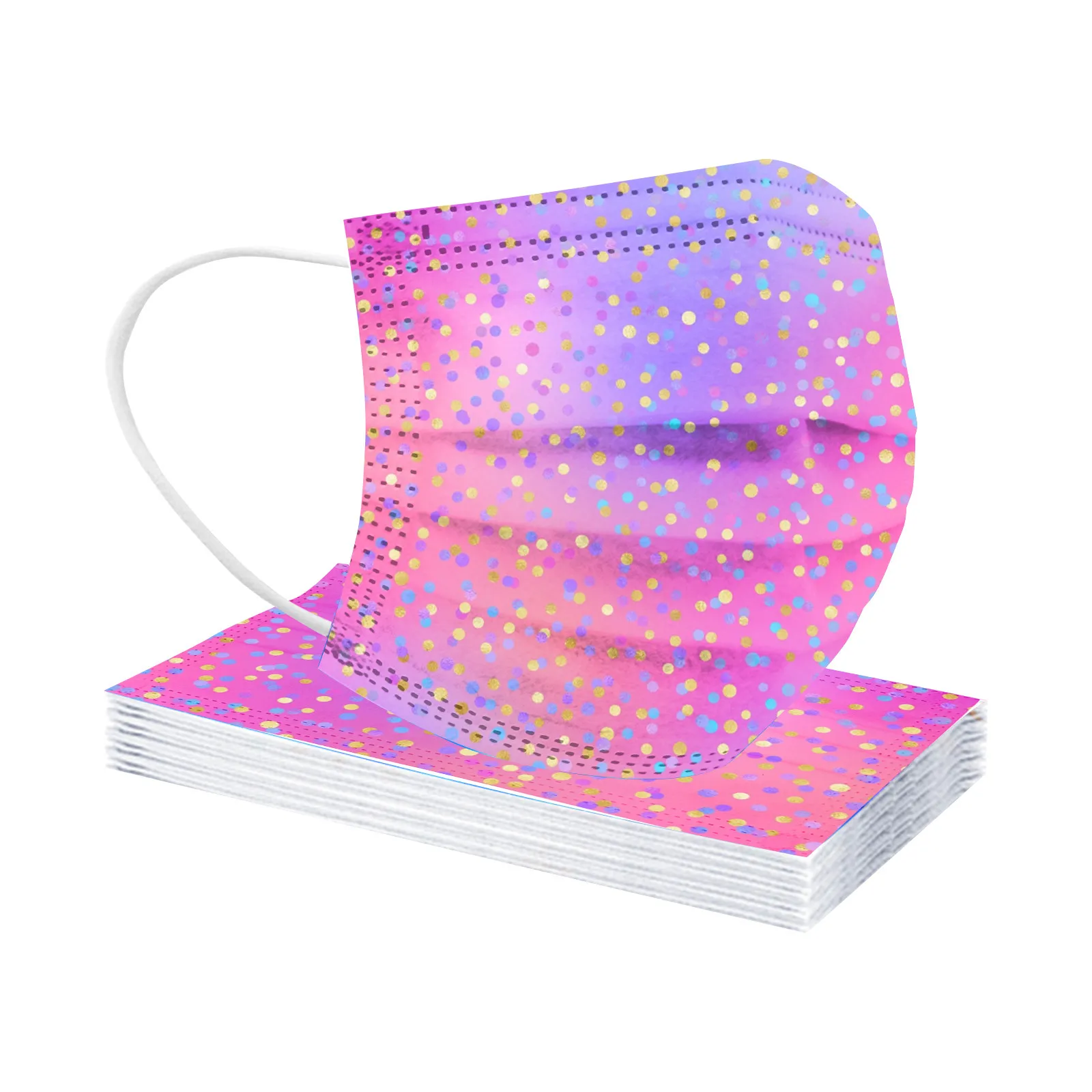 10 قطعة قناع الوجه للأطفال التعادل صبغ طباعة تنفس ثلاث طبقات قناع غير قابل لإعادة الاستخدام الأطفال طباعة الحماية في الهواء الطلق #5