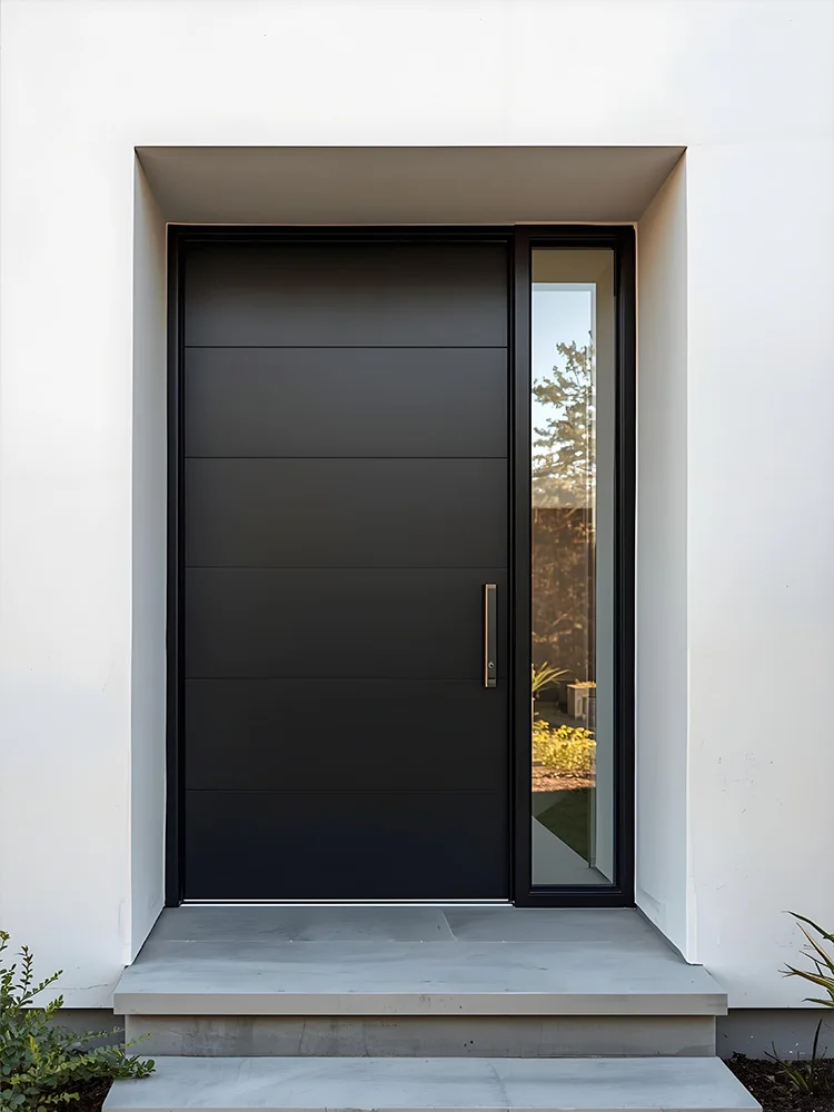 

Modern Style Main Entrance Door Povit Exterior Front Security Entry Swing Casement Doors Aluminum Home Decor Customize