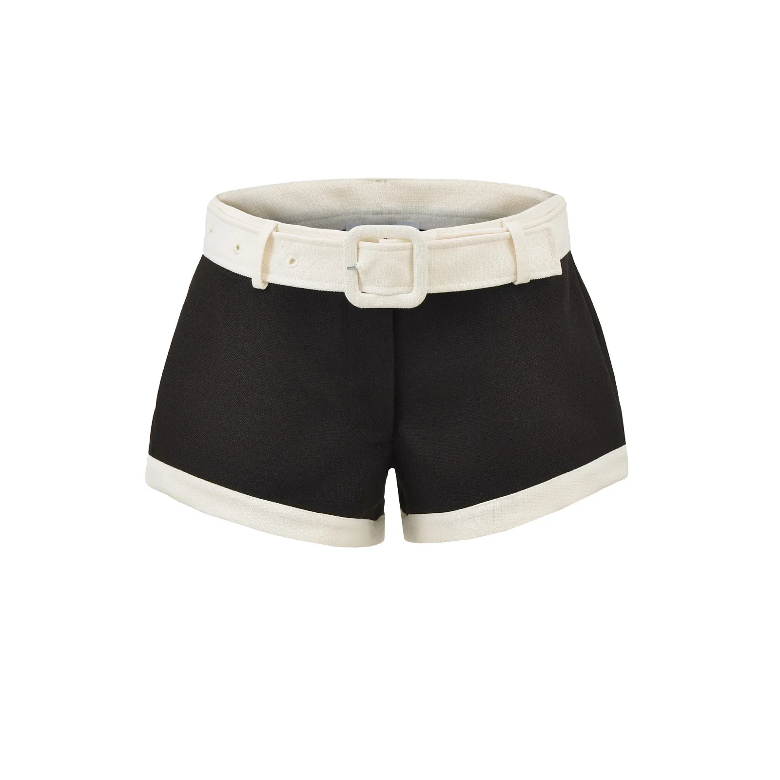 Puro desejo estilo na moda menina quente sexy cor-bloco shorts feminino 2025 verão novo cinto de cintura baixa hip-abraçando calças quentes casaul vkqt