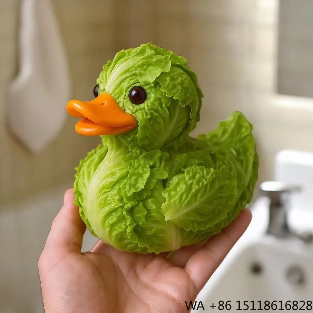 Cross-border New Products Whimsical Modern Simplicity Eco-Friendly Hand-painted Round Duck Resin Crafts Model