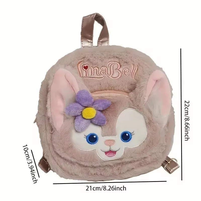 Disney Lina Bell Cartoon Comic Plush Backpack Cute Mini Girl Heart Backpack Fashion Lolita Cute Kawaii Children Plush Backpack