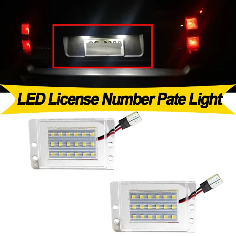 

2pcs Error Free auto lighting For Volvo 855 V70 XC97-00 SMD LED license number plate light 12V Automotive led bulbs Car-styling