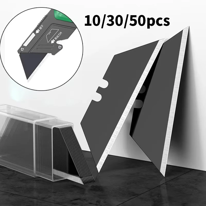 10/30/50PCS T-type Special Replacement Knife Blades Steel Material Utility Knife Trapezoid Blade DIY Art Craft Cutter Tool