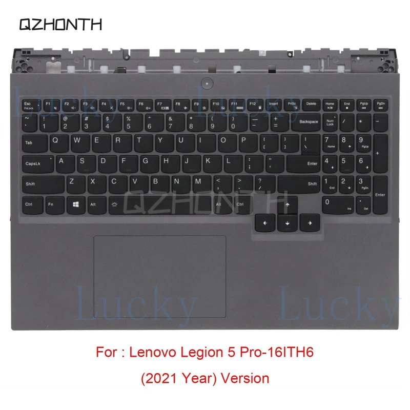 

f New For Lenovo Legion 5 Pro-16ITH6 Palmrest with Backlit Keyboard 5CB1D09653 16"