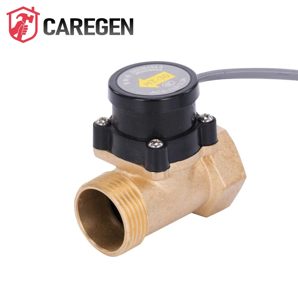 HT-30 Water Flow Sensor Interruptor, impulsionando a bomba, Full Copper, magnético, automático eletrônico Controlador Válvula de Pressão, 110V, 1"