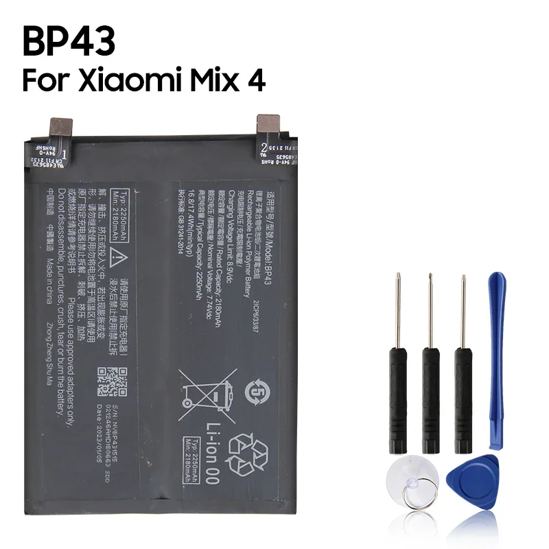 2024 Repalcement Phone Battery BP47 BP49 For Xiaomi Redmi K40S Note11 Pro+ For Xiaomi Mix4 Mix 4 BP43 4500mAh Long Lifespan