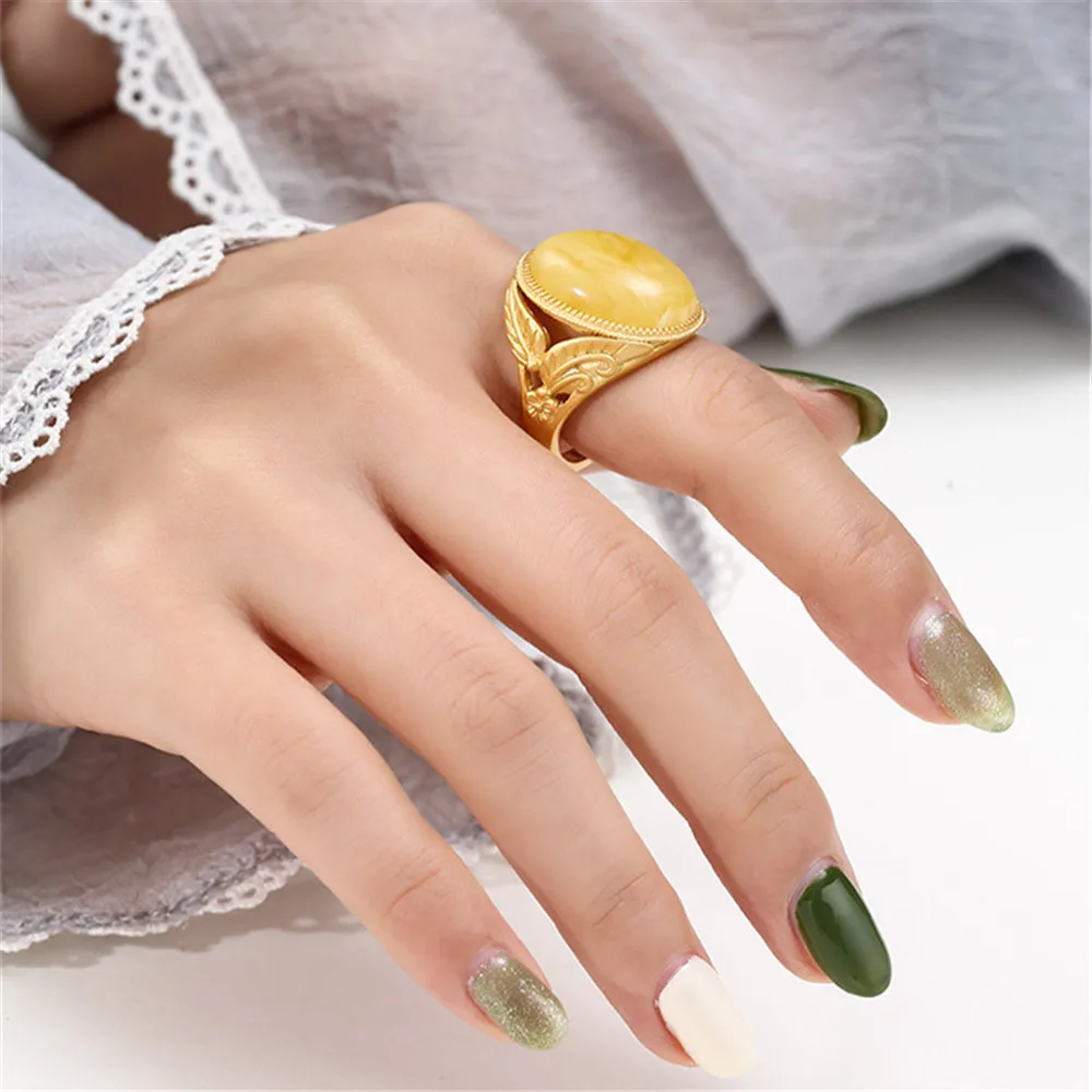 Ring Setting for 16x21mm Oval Cabochons 925 Sterling Silver Ring Blank Adjustable Band Ring Base RB037S