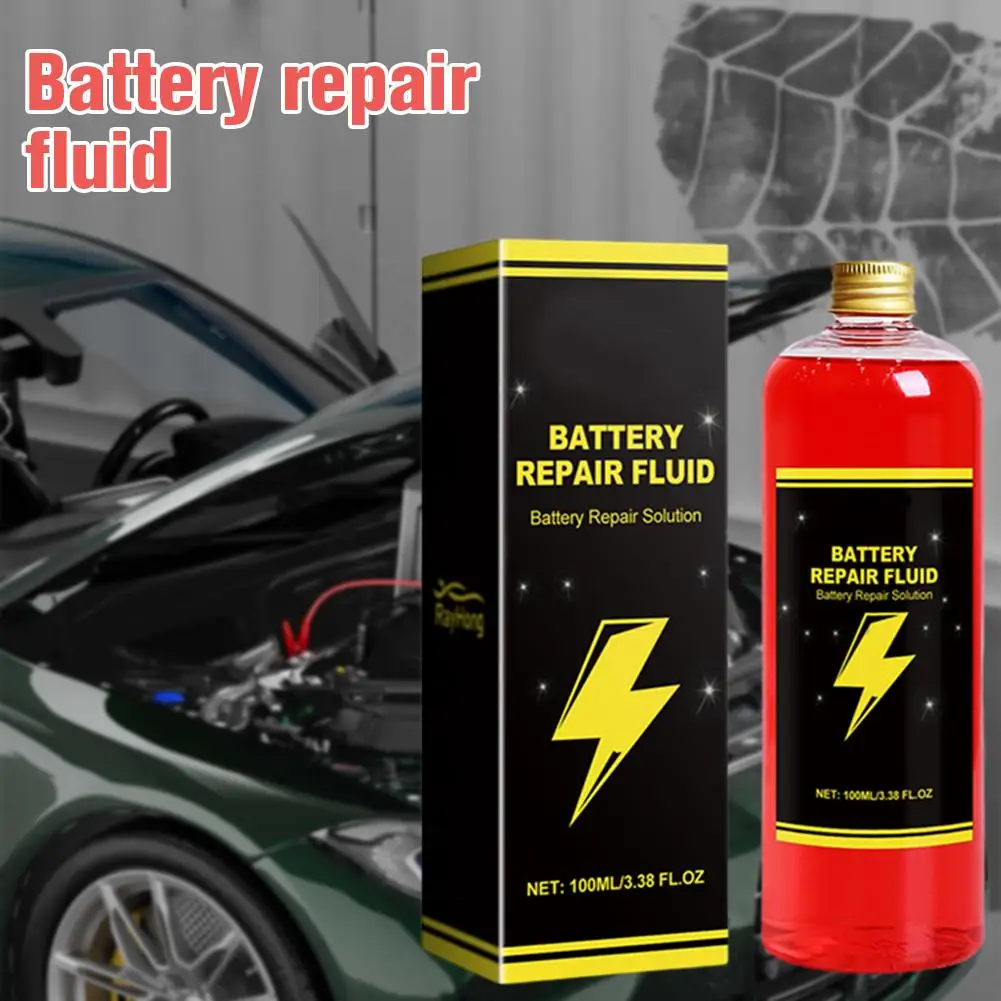 Car Battery Additive 100ml Electric Car Battery Refill Repair Restore Fluid Heavy-Duty Refill Safe Effective And Fluid G2N6