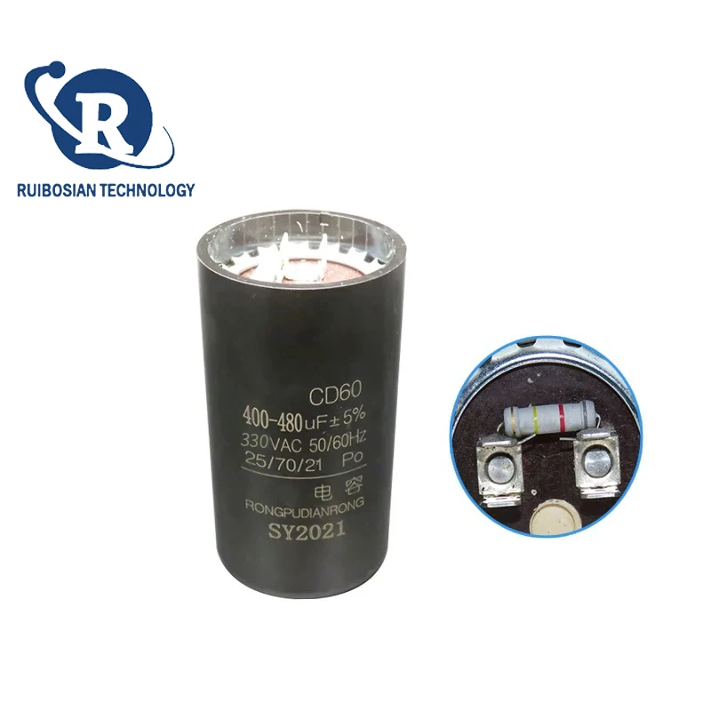 330V CD60 냉장 보관 에어컨 냉동 압축기 400-480UF 냉동고 스타터 보조 미국 등급 커패시터