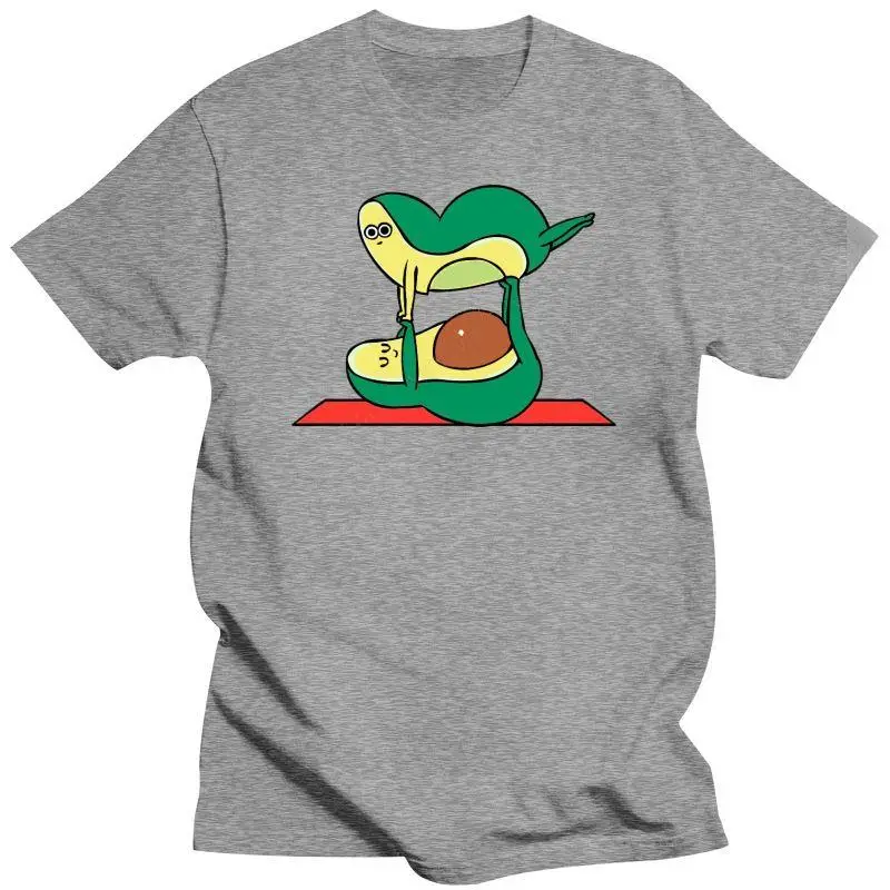 New Acroyoga Avocado Men T Shirt Humor Vegan Funny Guacamole Cartoon Food Cute Tee Shirt Short Sleeve T-Shirts Cotton Graph