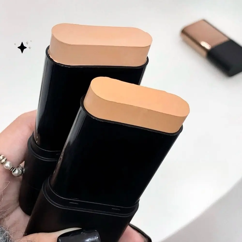 Bâton de fond de teint beauté pour la peau, velours humide, Double extrémité, cosmétiques pour le visage avec brosse, correcteur léger longue durée