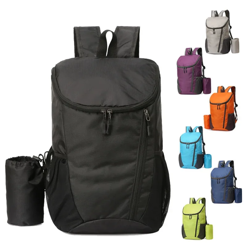 

Cross-Border New Arrival Backpack Large Capacity Folding Bag Lightweight Waterproof Outdoor Bag Travel Exercise Backpack Printab