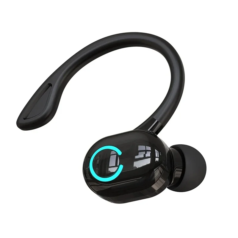 Bluetooth 5.2 Business Wireless Headphone Ear-Hook Mini HIFI Bass Noise Cancelling auricolare con microfono auricolari Sport Game Headset