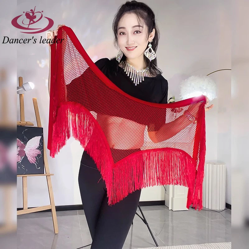 

Belly Dance Waist Chain Hip Scarf Waist Scarf Triangle Fishing Net Tassel Oriental Dance Performance Dress Accessories Versatile