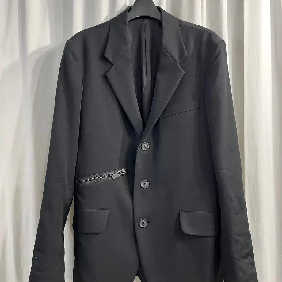 

ТОП-ЯМАМОТО ® Черное шерстяное деловое повседневное свободное пальто в японском минималистском стиле для мужчин