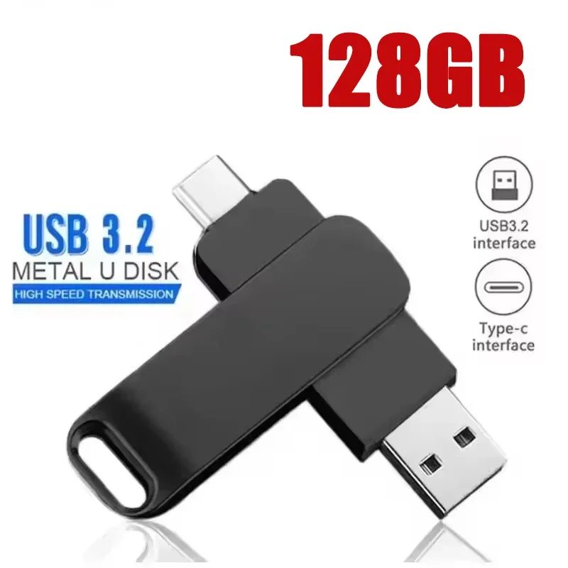 512GB USB 3.2 2-in-1 Flash-Laufwerk Hochgeschwindigkeits-Metall-Pendrive Wasserdichter Typ-C Speicherstick für Handy PC Laptop Datenübertragung 2026