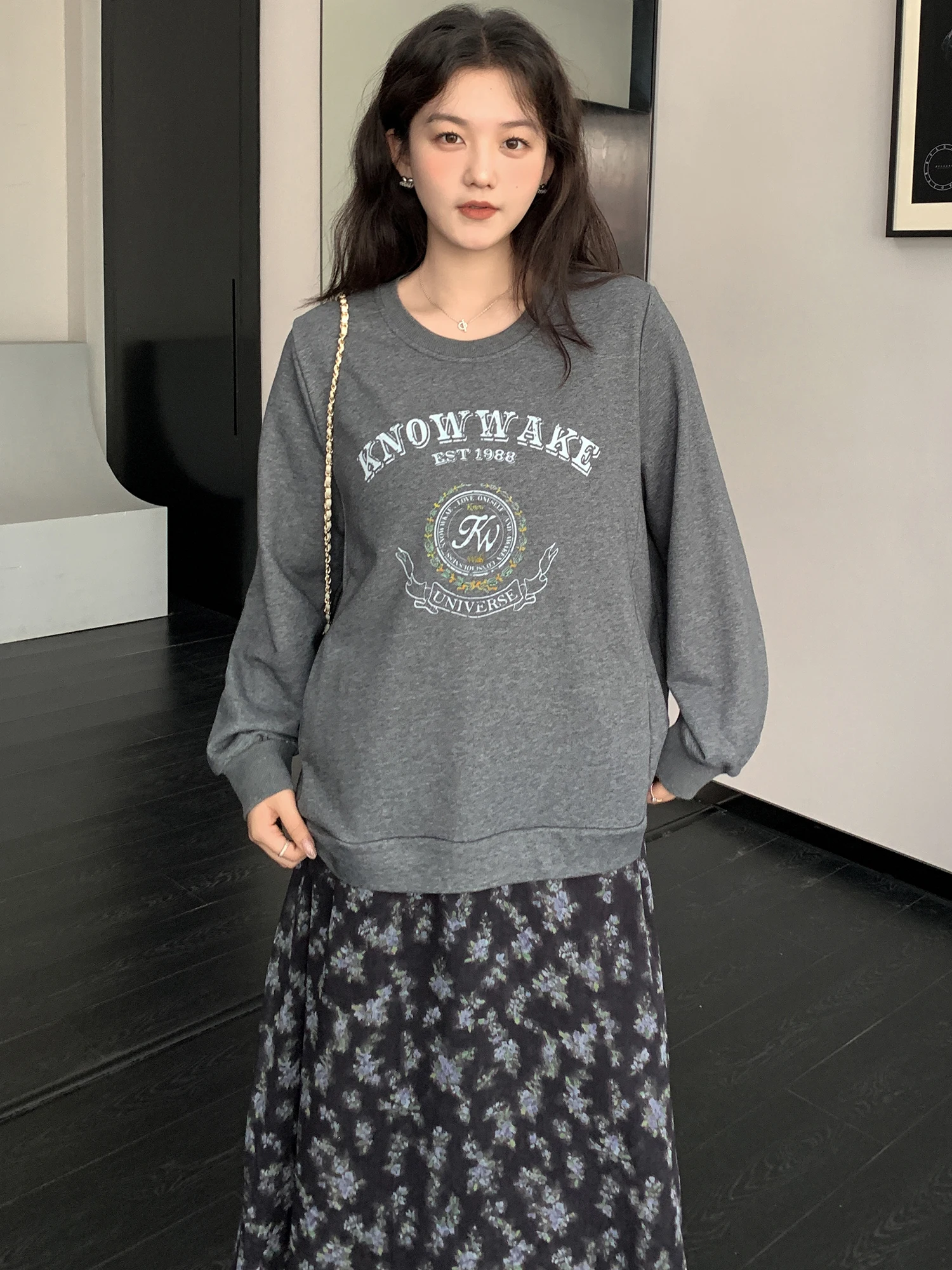 Oversize Fake Two Piece Patchwork Hooded T Shirt Dress Women Korean Loose Ladies Dresses Vestidos Robe Femme