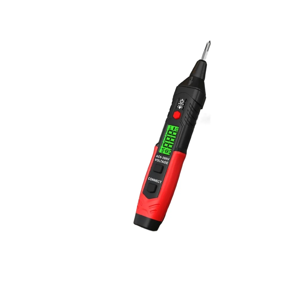 HT96A Voltage Tester 6-390V AC Inductive Non Contact LCD with Voice Broadcast LED Buzzer Alarm and Energy Efficient Design