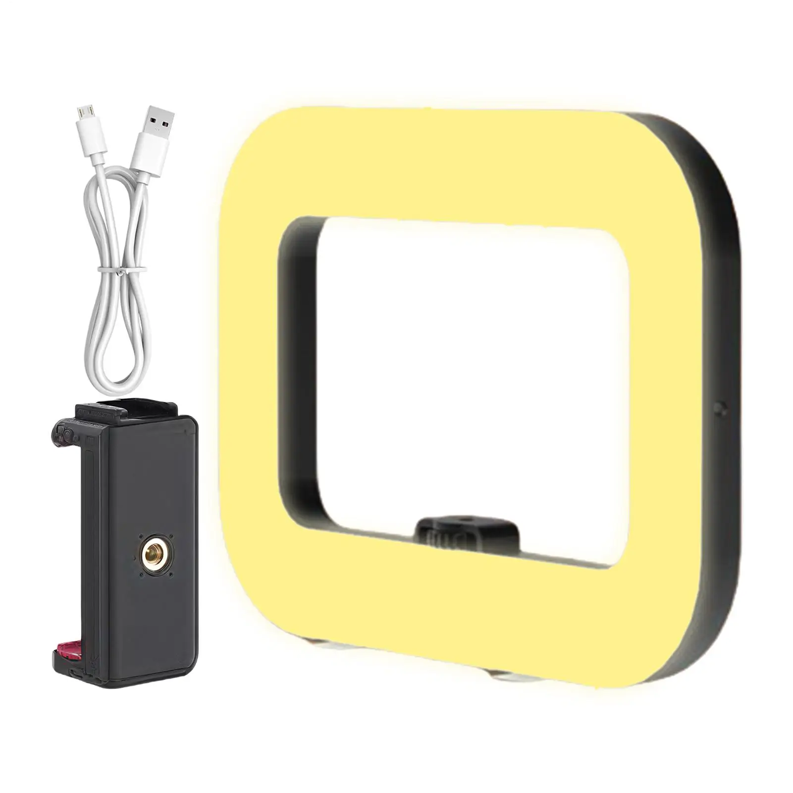 

Ring Light For Phone Handheld Stabilizer Camera Fill Lamp Anti-Shake Selfie Square Ring Light For Beauty Makeup Indoor And