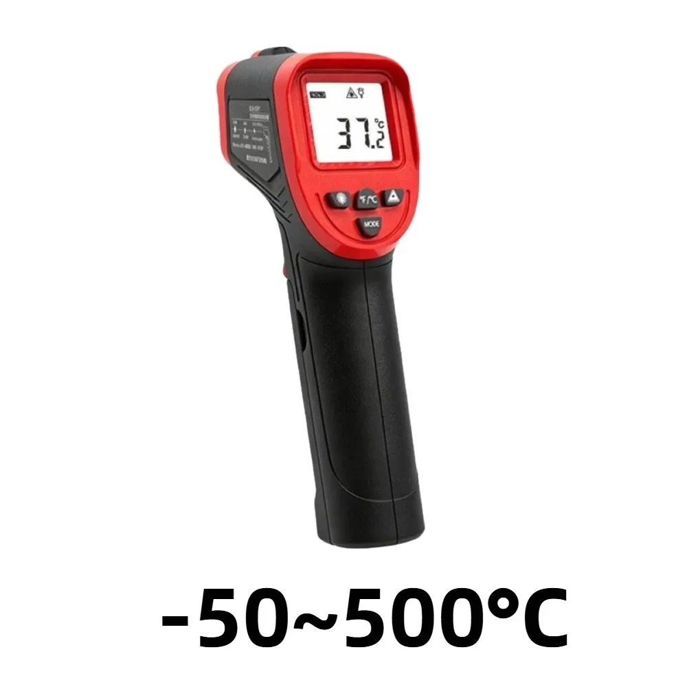 -50℃ To 600℃ Infrared Thermometer Non-Contact Backlit Screen Laser Pyrometer Accurate Measurement LCD Display